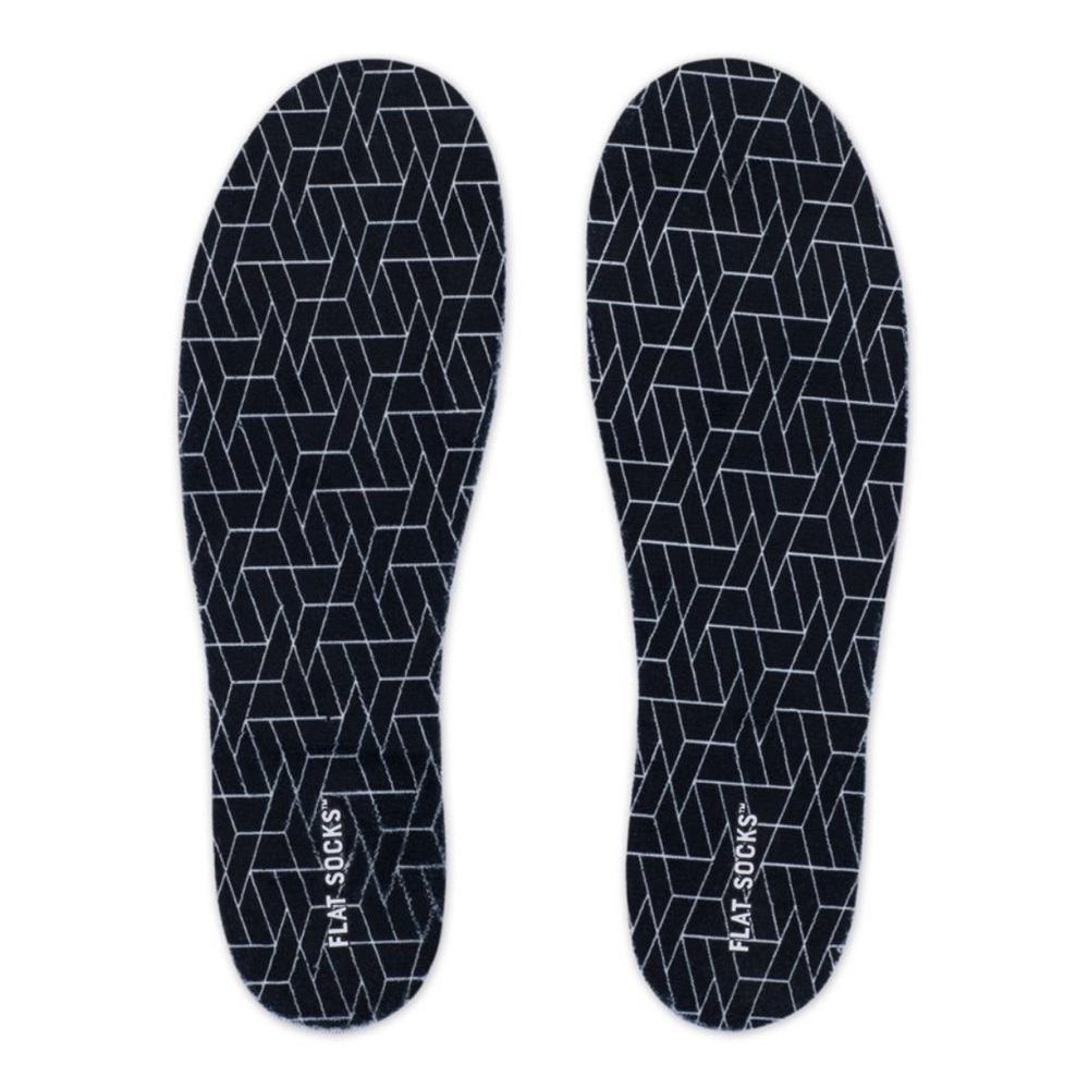 Flat Socks Black Geometric Pattern Insoles